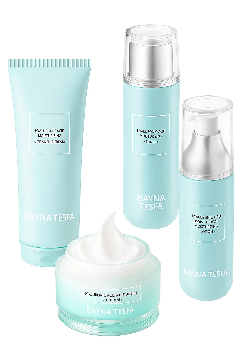 Vegan Organic Hyaluronic Acid skincare sets