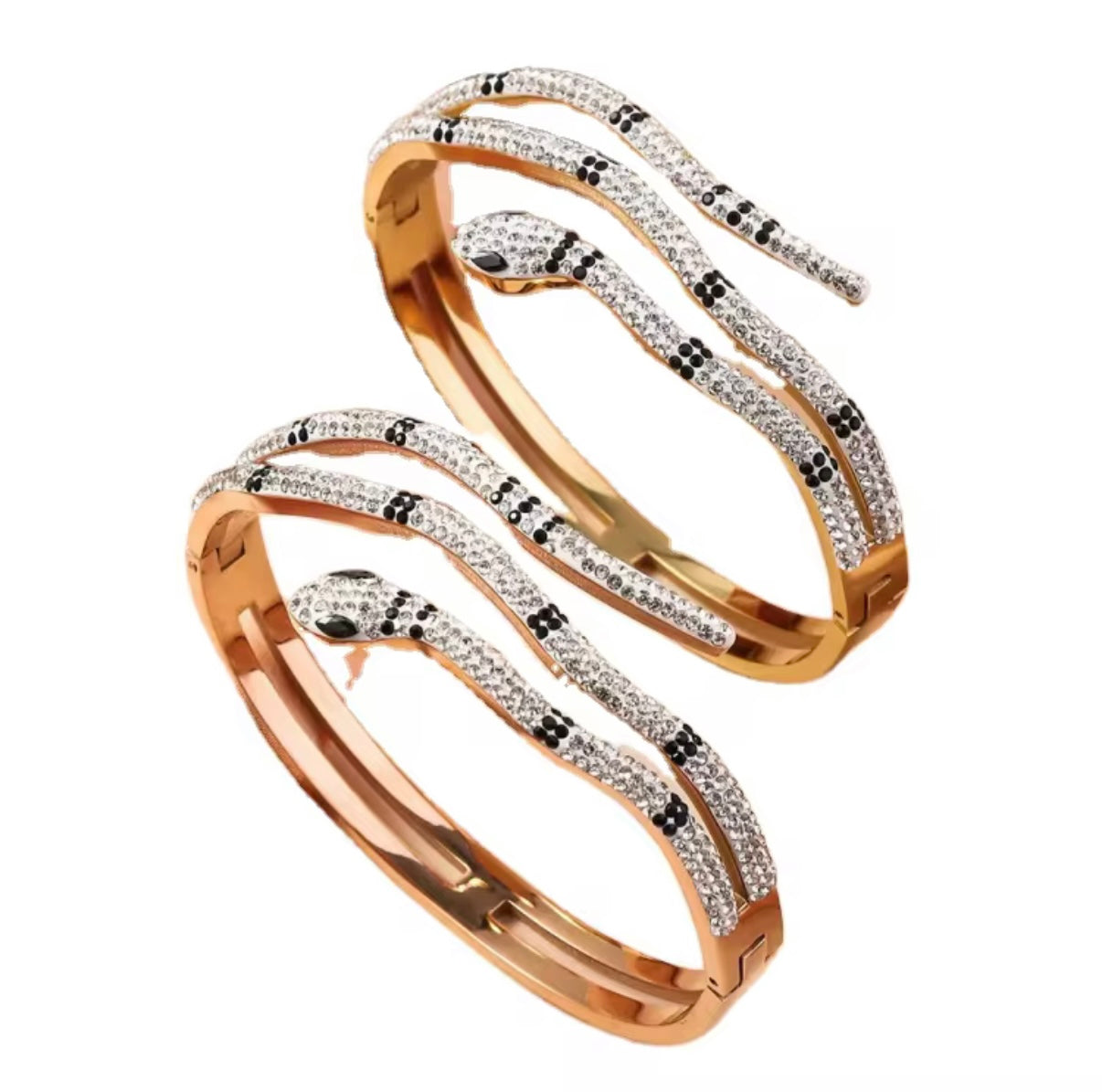 18K Gold-Plated Snake Design Stainless Steel Bracelet Unisex Hot Selling Womens Designer