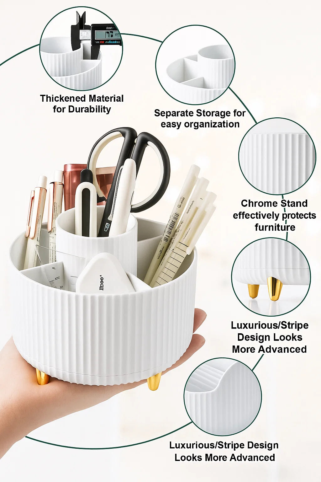 Rotating Organizer - White