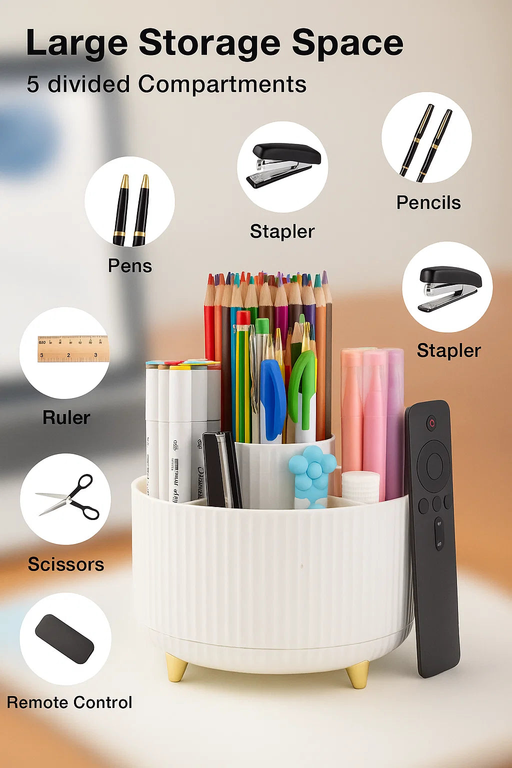 Rotating Organizer - White